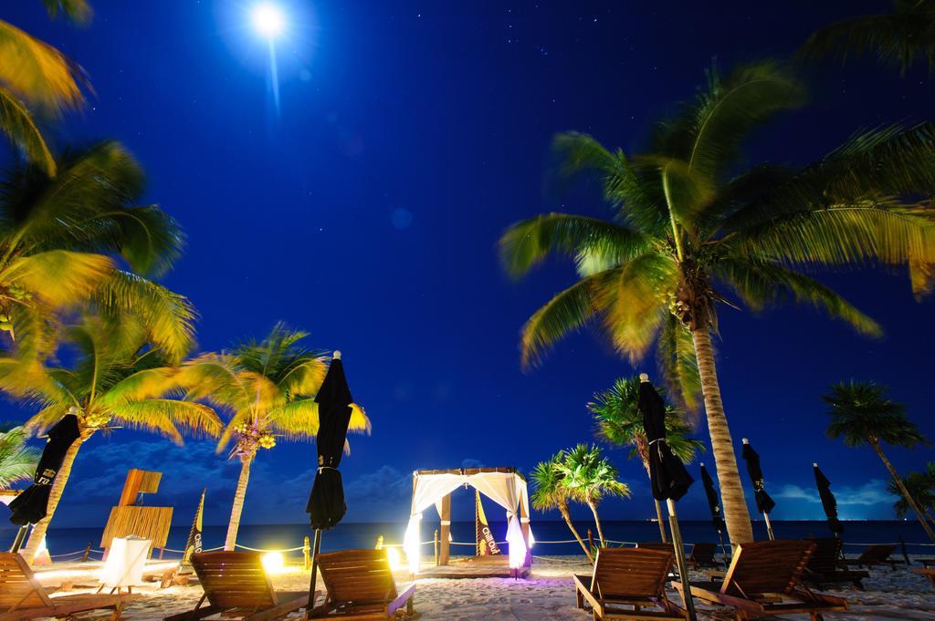 فندق غراند ريفييرا برينسيز - شامل كليًا بلايا ديل كارمن المظهر الخارجي الصورة Beach at night